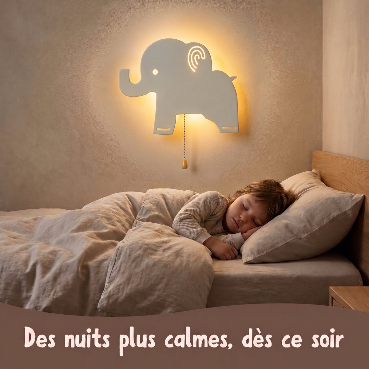 Nino Éléphant™ – Veilleuse Murale LED