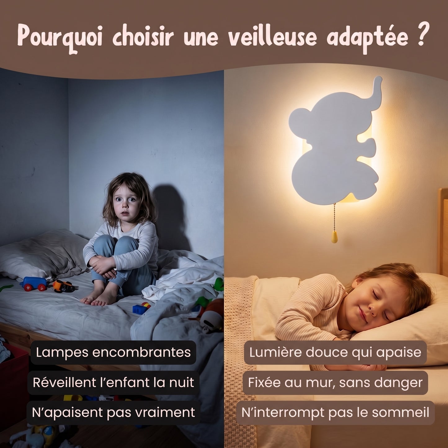 Nino Éléphant™XL – Veilleuse Murale LED