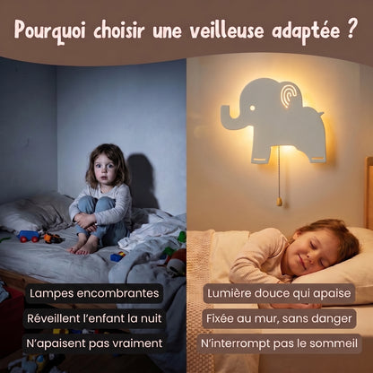 Nino Éléphant™ – Veilleuse Murale LED