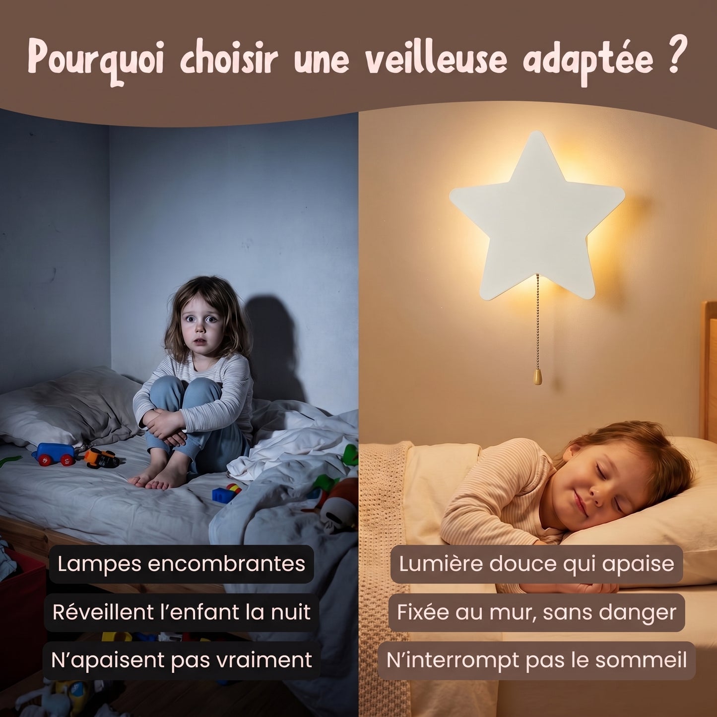 Nino Étoile™ – Veilleuse Murale LED