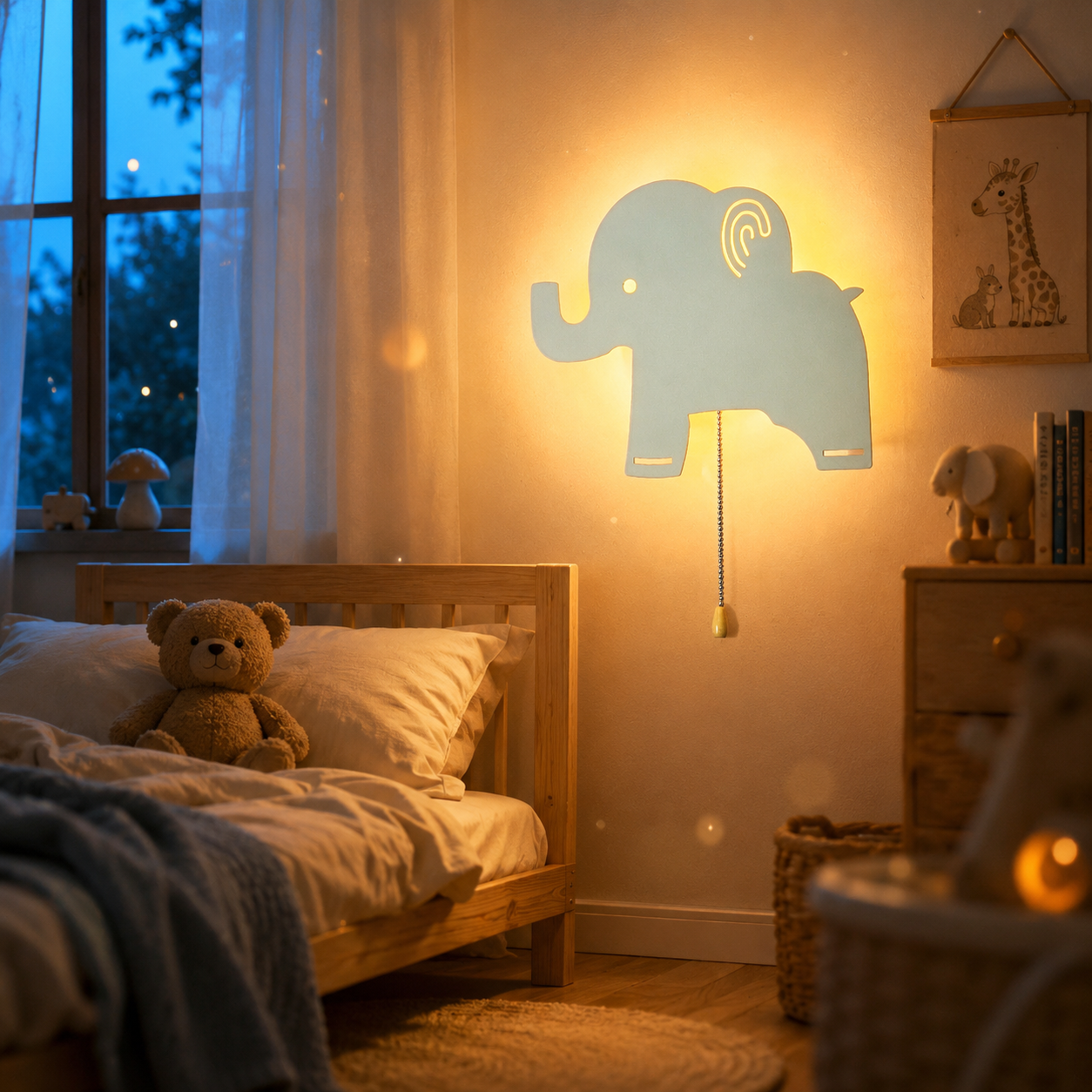 Nino Éléphant™ – Veilleuse Murale LED